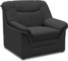 DOMO. collection Sessel Berlin FK, Polstersessel mit Federkernpolsterung, Armsessel, Cocktailsessel, Loungesessel 95 x 90 x 89 cm (BxTxH), schwarz Bild 2