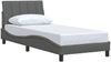 Einzelbettgestell Design für Erwachsene ohne Matratze Dunkelgrau 90x200 cm Stoff d4719e Bild 3