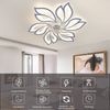 ZMH Deckenventilator mit Licht und Fernbedienung – Dimmbare LED-Deckenlampe, Timerfunktion, Kreatives Design 6 Lichter Bild 2