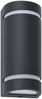 vidaXL Außenwandleuchten 2 Stk. 35 W Schwarz Halbrund 45649 Bild 3