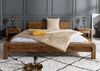 Bett Sheesham 200x200x80 braun geölt BUENO #002 Bild 3