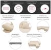 DOMO collection Ecksofa Moric, L-Form, XXL-Sofa - Breite 300cm, viel Platz, auch in Cord, wahlweise mit Bettfunktion und Armteilverstellung, eiblau-grau Bild 3