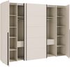Forte NARAGO Kleiderschrank 270, moderner Dreh-/Schwebetürenschrank, 4-türig, Holzwerkstoff, Kaschmir|Beige, 270,3 cm breit x 210,5 cm hoch x 61,2 cm tief Bild 5