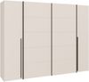 Forte NARAGO Kleiderschrank 270, moderner Dreh-/Schwebetürenschrank, 4-türig, Holzwerkstoff, Kaschmir|Beige, 270,3 cm breit x 210,5 cm hoch x 61,2 cm tief Bild 3