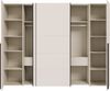 Forte NARAGO Kleiderschrank 270, moderner Dreh-/Schwebetürenschrank, 4-türig, Holzwerkstoff, Kaschmir|Beige, 270,3 cm breit x 210,5 cm hoch x 61,2 cm tief Bild 4