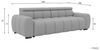 99rooms Alessio Bigsofa Boucle-Stoff ABRIAMO Braun mit Sitztiefenverstellung Bild 4