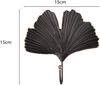 Garderobenhaken 3er Set MERANA Blattform in Schwarz mit Goldakzenten Bild 3