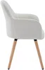 Vente-unique - ELEANA Stuhl Stoff Beige - B 58 cm x H 85 cm x L 56 cm Bild 5