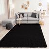 VIMODA Prime Shaggy Teppich Schwarz Hochflor Langflor Teppiche Modern, Maße:120x170 cm Bild 2