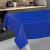ANRO Tischdecke abwaschbar Wachstuch-Tischdecke Gartentischdecke (Einzelstück 1-tlg), wasserabweisend Einfarbig Blau Breite 140cm Bild 3