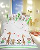 JACK Kinderbettwäsche 100x135 cm Giraffen und Katzen Hand in Hand Fleuresse, Renforcé, 2 teilig, süßes Kindermotiv mit Freunden und Herzen Bild 3