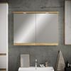 VCM Badmöbel Spiegelschrank Cosila 921825 Weiß / Honig-Eiche H. 59 x B. 80 x T. 23 cm Bild 3
