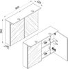 VCM Badmöbel Spiegelschrank Cosila 921825 Weiß / Honig-Eiche H. 59 x B. 80 x T. 23 cm Bild 5
