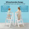 Bellabino 'Tay' Lernturm für Kinder ab 1 Jahr, Tritt 2-fach höhenverstellbar, weiß, Birke Sperrholz, klappbar, Tritthocker bis 50 kg belastbar Bild 4