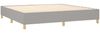Boxspringbett Hellgrau 200x200 cm Stoff [3120985] Bild 4