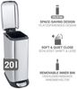WENKO DESIGN Mülleimer 20 Liter, Silber, mit Absenkautomatik Bild 3