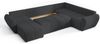 AX LIVING Malatya U XL Wohnlandschaft U Form XXL Ecksofa Dunkelgrau R Bild 4