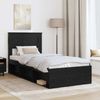 vidaXL Bettrahmen Schwarz 75 x 190 cm Massives Kiefernholz 3409816 Bild 3