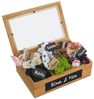 SURPRISA Geschenkbox Schotter-Schatulle Geldgeschenk, aus Pinienholz, 6 Fächer, Geschenk zur Hochzeit, Geburtstag usw. Bild 4