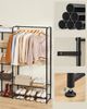 SONGMICS Kleiderständer, offener Kleiderschrank, Kleiderstange, Garderobenständer mit Ablagen, Garderobe aus Metall, freistehend Bild 4