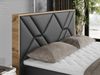 Boxspringbett mit Kopfteil und Topper, Polsterbett - GUNAR - 160 x 200 cm - Dunkelgrau Kunstleder - H3 - Topper T25 Bild 3