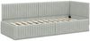 vidaXL Eckbettgestell mit Kopfteil Hellgrau 80 cm x 200 cm Samt 42016246 Bild 4