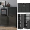 Küchenblock R-Line Anthrazit Landhaus/Anthrazit 180 cm ohne Arbeitsplatte Vicco Bild 2