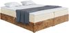 MEBLINI Boxspringbett LOFTY BOX 140x220 cm mit Bettkasten - H4/Beige Samt Polsterbett - Doppelbett mit Topper & Taschenfederkern-Matratze Bild 1
