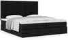vidaXL Ottoman-Bett mit Matratzen Schwarz 200x200 cm Stoff 3313701 Bild 4