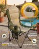 HOMECALL Campingstuhl Hochlehner 110cm mit Lendenwirbelstütze Klappstuhl Angelstuhl Faltbar (Bis 150kg, gepolstert, faltbar, stabil, 2 St), für Camp Garten Balkon Bild 4