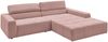 KAWOLA Sofa RENO Ecksofa Feincord rosa mit motorischem Sitzvorzug Longchair rechts 68 x 217 x 258 cm Bild 4