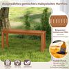 COSTWAY Gartenbank, wetterfest 2-Sitzer, Massivholz, ohne Rückenlehne, 100cm Bild 3