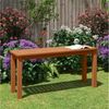 COSTWAY Gartenbank, wetterfest 2-Sitzer, Massivholz, ohne Rückenlehne, 100cm Bild 2
