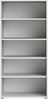 Dmora Bücherregal Apice, Büroregal, Mobiler Buchhalter, Bücherbrett, 89x40 h186 cm, Weiß Bild 4