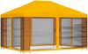 vidaXL Garten Pavillon mit Seitenwänden 4 x 3 m Gelb 900392 Bild 3