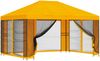 vidaXL Garten Pavillon mit Seitenwänden 4 x 3 m Gelb 900392 Bild 2