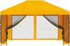 vidaXL Garten Pavillon mit Seitenwänden 4 x 3 m Gelb 900392 Bild 5
