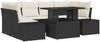 vidaXL Garten-Sofa-Set mit Kissen 7 pcs Schwarz und Creme 3357850 Bild 2