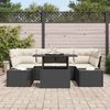 vidaXL Garten-Sofa-Set mit Kissen 7 pcs Schwarz und Creme 3357850 Bild 3