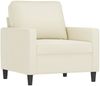 vidaXL 4-tlg. Sofagarnitur mit Kissen Creme Samt 3201972 Bild 3