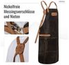 BLACK FOREST FOX Grillschürze BUTCHER Barista Cracker Leder Schürze BBQ Grill- und Arbeitsschürze Bild 4