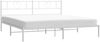 vidaXL Bettgestell mit Kopfteil Metall Weiß 183x213 cm 355517 Bild 3