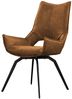 KAWOLA Esszimmerstuhl SIVO Drehstuhl Stoff cognac 95 x 56 x 57 cm Bild 3