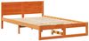 vidaXL Bettrahmen Wachsbraun 120 x 200 cm Massives Kiefernholz 873276 Bild 4