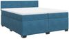 vidaXL Boxspringbett mit Matratze Blau 200x200 cm Samt 3288700 Bild 3
