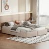 Gdood Polsterbett 160 x 200 cm Doppelbett Stauraumbett mit Bettkasten & Schubladen (Leinenmaterial Polsterbett(Ohne Matratze), mit Komforthöhe, Leises Design Bett Bild 3