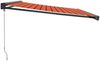 vidaXL Markise Einziehbar Orange und Braun 4x3 m Stoff und Aluminium 3154568 Bild 4