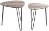 Beistelltisch >25856< (2er Set) in schwarz-eiche, MDF, Metall - 40x43x40 (BxHxT) Bild 4