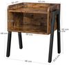 Vasagle Nachttisch, Nachtkommode, Beistelltisch im Industrie-Design, stapelbarer Nachtschrank mit offenem Fach, Retro, rustikale Holzoptik, Akzentmöbel mit Metallbeinen, stabil, Vintage von Songmics LET54X Bild 5