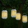 4er Set LED Solarleuchte, weiß, orientalisch, H 18 cm Bild 2